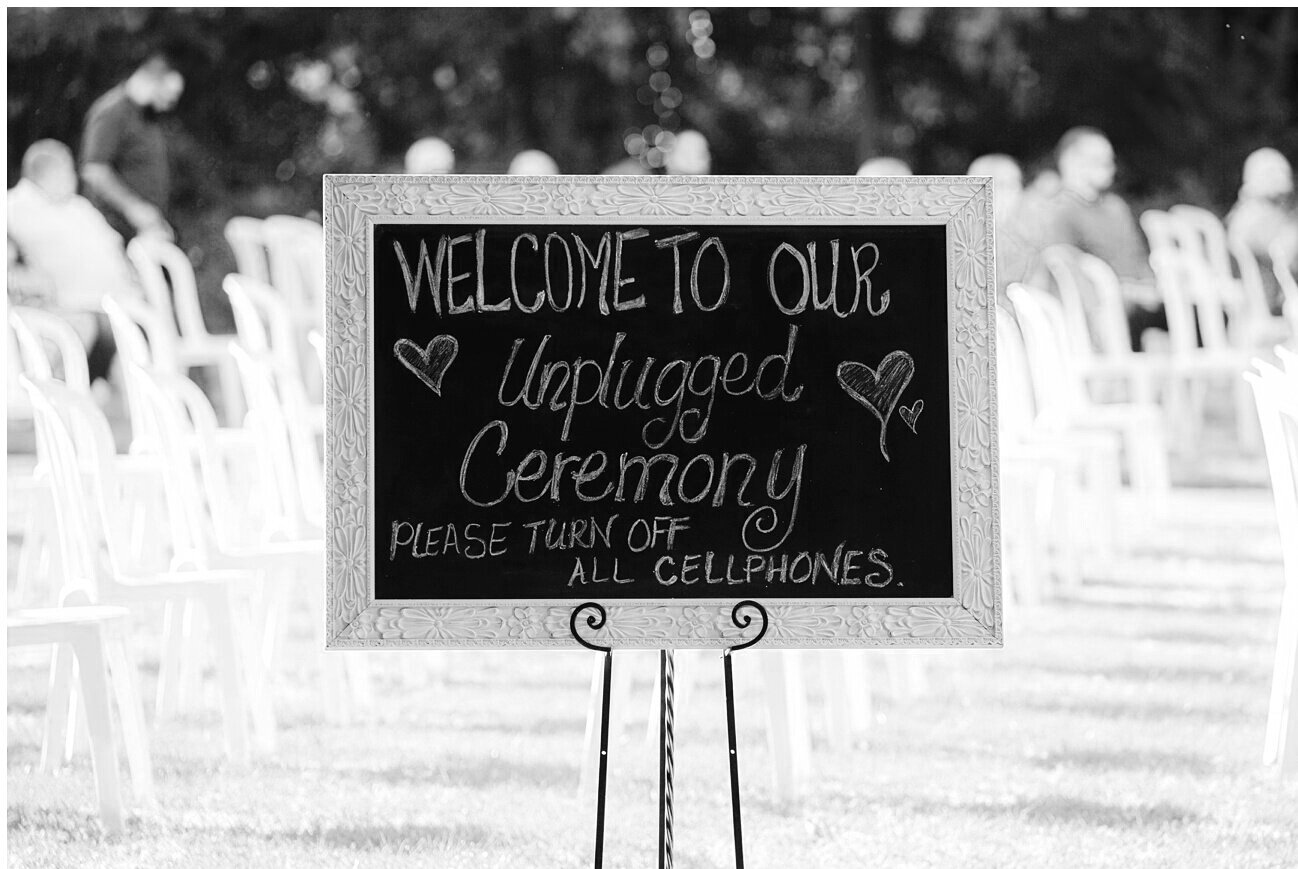 Unplugged Ceremony Sign