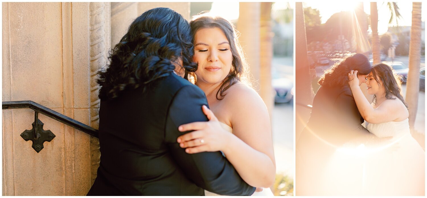 Ebell Long Beach Wedding Sunset Portrait