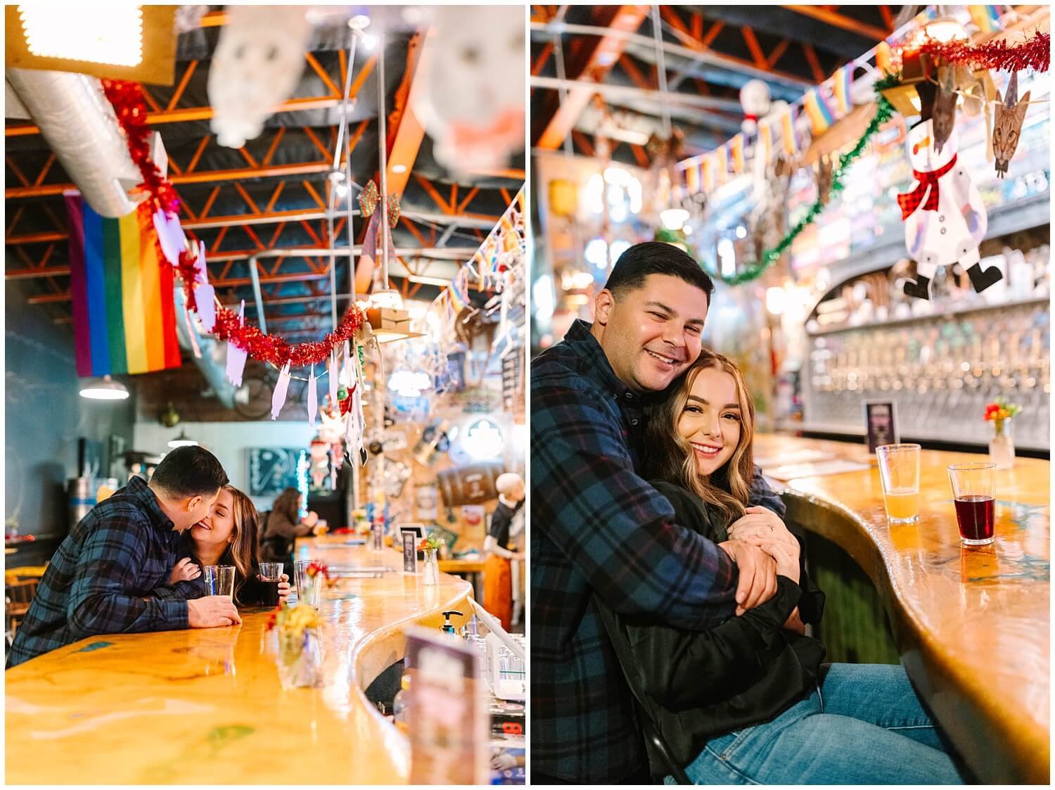 Couple embracing in Goldsteins Fresno - Image by GunnShot Photography