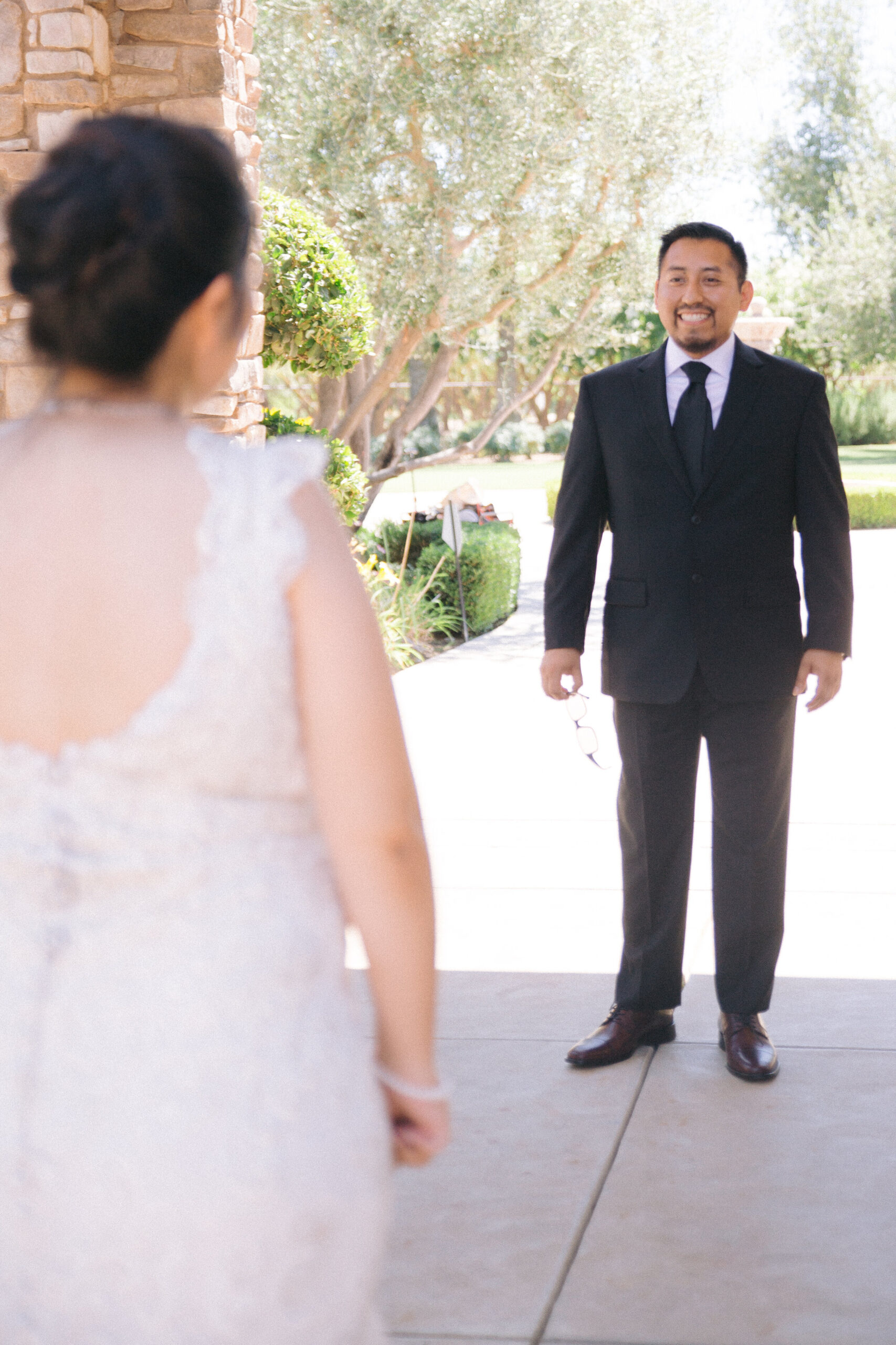 First look Fresno Wedding Photographer